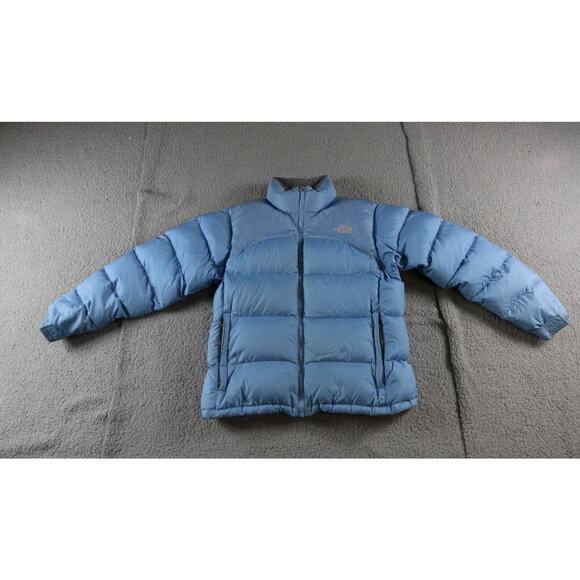 The North Face Puffer Jacket Womens L Blue Nupste 700 Stow Goose Down Coat - Picture 1 of 10